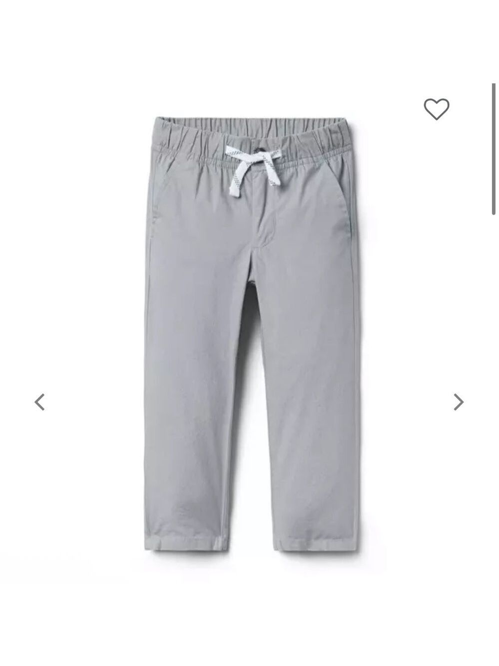 Janie and Jack Light Gray Drawstring Pants
